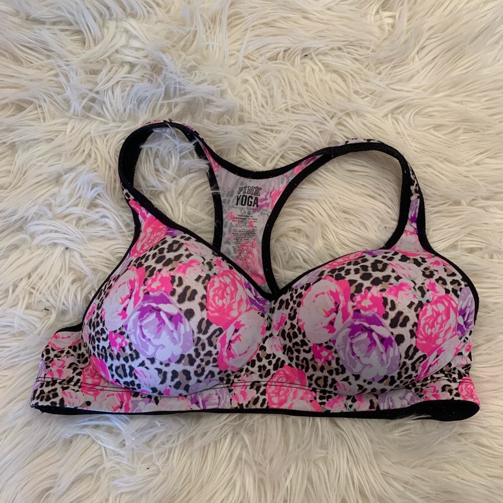 Used Large VS pink Yoga sports bra